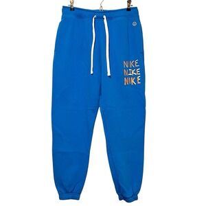 Nike Jogger Mens Size Medium Photo Blue Fleece DQ4081-435 Have A Nice Day
